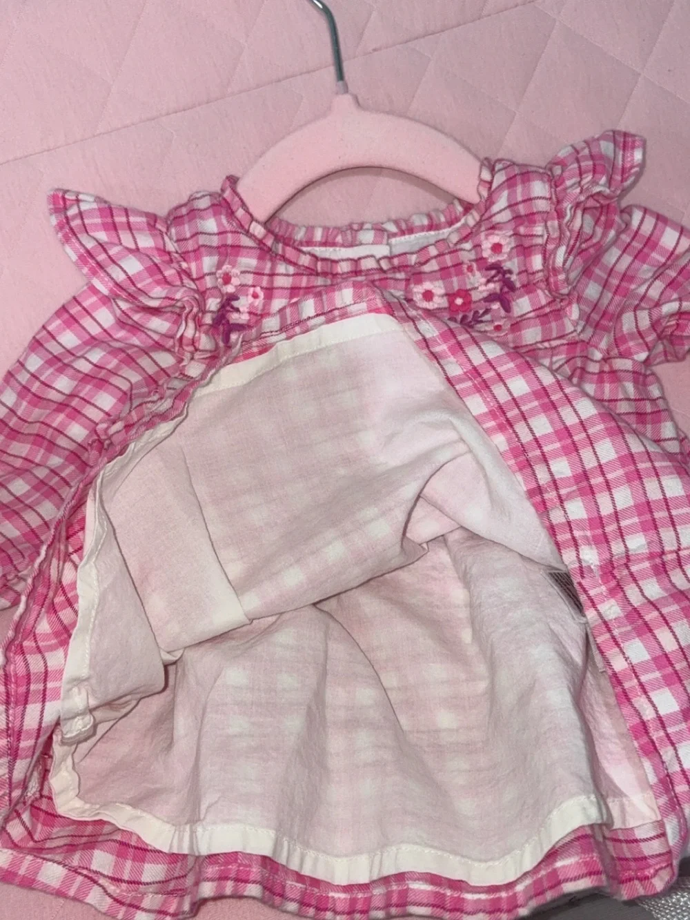 GAP pink plaid